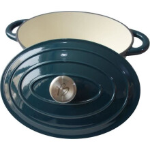 Cocotte BAUMALU 30 cm - Ovale Form - Blaugrün
