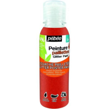150ml Bottle Sparkling Red Gouache Paint