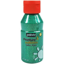 Botella de Pintura Brillante - Pébéo - 150ml - Color Verde - Brillo Intenso - Listo para Usar