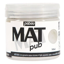 Acrylfarbe - PEBEO - MATTE ACRYLIC PUB - Warmgrau - 140ML - Schnelltrocknend