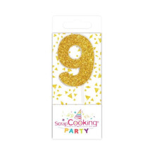 Bougie - FESTA DI CUCINA SCARTO - Mini bougie 9" dorata - Decorazione per feste - Compleanno - Interno