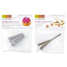 Duo de bicos de confeitar - para rechear & Bombas 18 mm