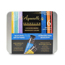 Vesiväri - SENNELIER - Vesiväri - 6 putkia 10ml - Helmisävyt - Extra-fine