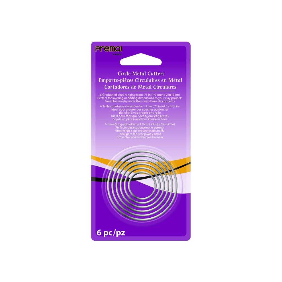 6 Cutting Dies - Circle - Jewelry - Premo 715891149751