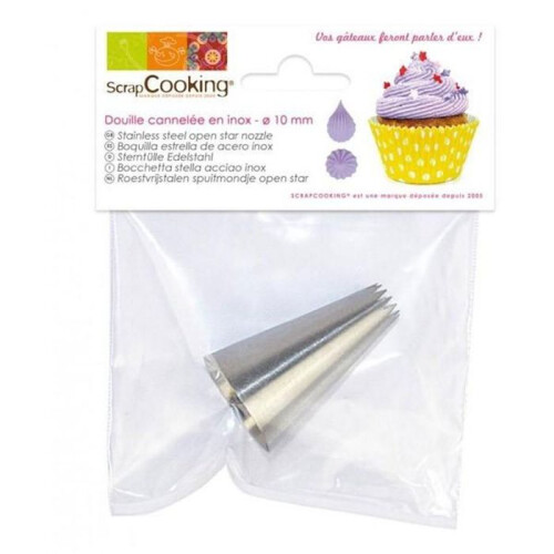 2 bocais de confeitaria inox - canelados 1