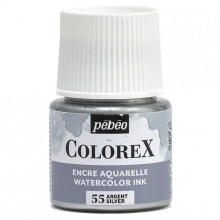 Tinta Aquarelle - Pébéo - Colorex - 45 ml - Cor Prata - Misto