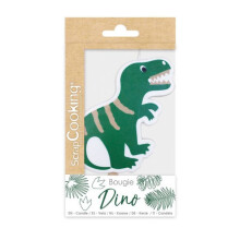 Candelina XXL - SCRAPCOOKING - Dino - Verde - Decorazione per feste - Compleanno