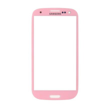 Vetro dello schermo frontale rosa + adesivo per Samsung Galaxy S3 I9300 I9305