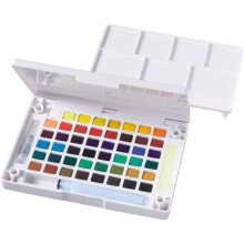Conjunto de Pintura Aquarela - Sakura - Koi Aquarela - 48 Cores - Pincel Recarregável - Compacto