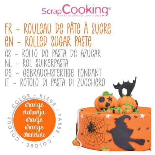 Orangene Rollfondant Ø 36 cm - 430 g 1