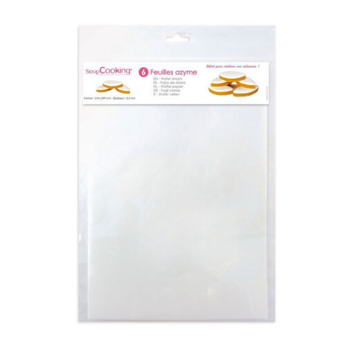 Ungebackene Blätter - SCRAPCOOKING - Ref7300 - Weiß - 0,3 mm - Mischformat