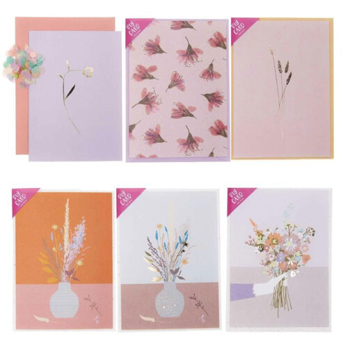 6 DIY kukkakorttisarjaa 2