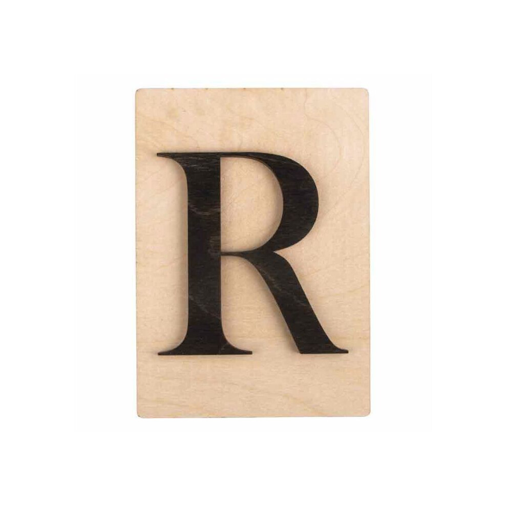 Rayher Black Decorative Object - R - 14.9 X 10.5 Cm - Solid Wood