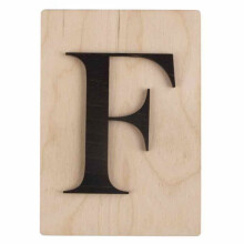 Decorative object - RAYHER - Wooden letters - 14.9 x 10.5 cm - Black - Contemporary style