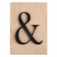 Oggetto decorativo - RAYHER - Lettere in legno - 14,9 x 10,5 cm - Nero
