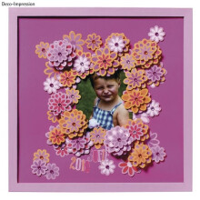 Etichette adesive - RAYHER - 3-D - 6,5x6,5x2mm - Rosa - 154 pezzi per placca