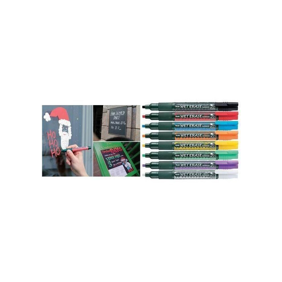 Pentel Marker - Wet Erase Chalk - Chisel Tip - Water-Based White