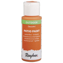 Acrylfarbe - RAYHER - Terrassenfarbe - Mandarinen-Gelb - 59 ml - Glänzend