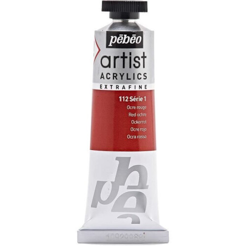 Röhre 37 ml Künstleracrylfarben Extrafine OCKERRUROT