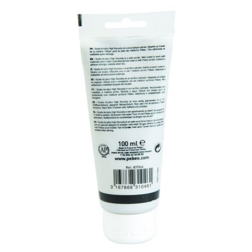 Acrylfarbe - Pébéo - Studio - Neutral Grau - 100 ml - Seidenglanz 1
