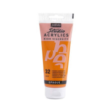 Peinture Acrylique - Pébéo - Studio - Orangé Cadmium - 100 ml - Satiné - Mixte