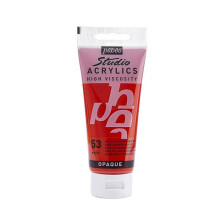 Acrylfarbe - Pébéo - Studio - Dunkel Cadmiumrot - 100 ml - Satiné