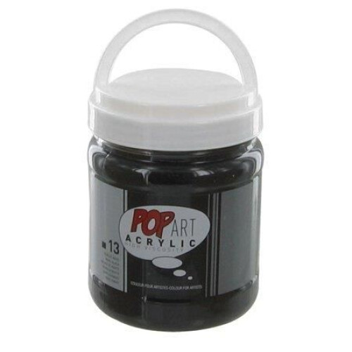 Acrylfarbe - PEBEO - Schwarz Mars - 700 ml - Pop Art - Mischtechnik