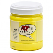 Peinture acrylique - PÉBÉO - Jaune Primaire - 700 ml - Pop Art - Mixte