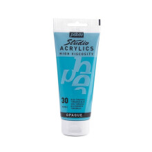 Peinture acrylique - Pébéo - Studio Acrylic - Bleu turquoise - 100 ml - Satiné