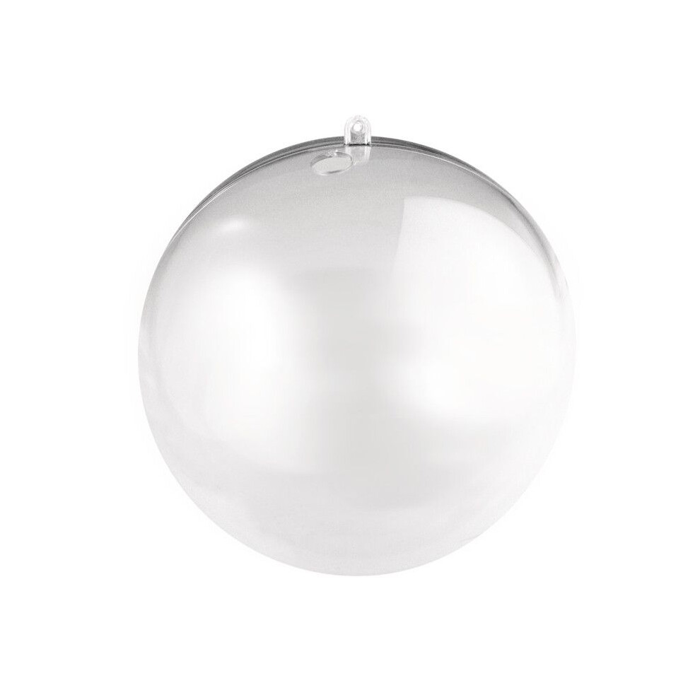 Rayher Plastic Ball, In 2 Parts, 12Cm Ã¸, Crystal, With A 15 Mm Hole For Led Garland