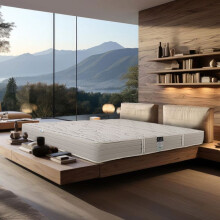 Materasso 180x200 cm, Cotone Organico, 24cm, memoria di forma, indipendenza del sonno, lato estate/inverno