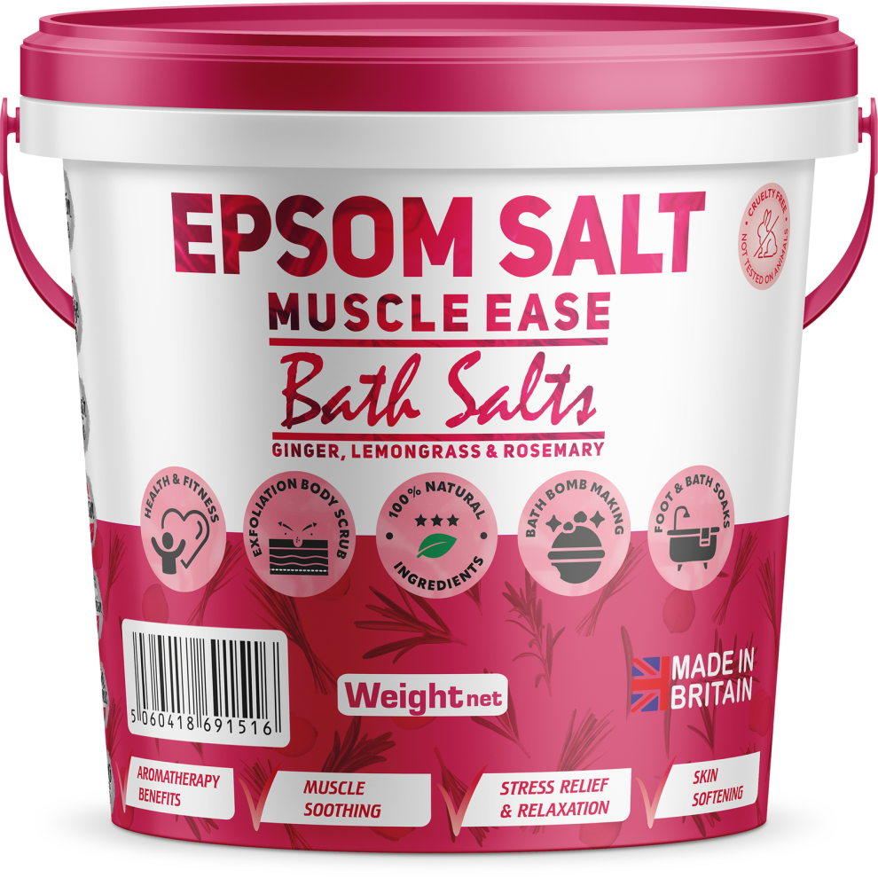 Scented Bath Epsom Salts Muscle Ease Salt Bucket Foot Soak Magnesium Sulphate