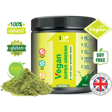 1NE Super Greens Powder 250g - 18+ Super Foods Spirulina Chlorella Barley Grass
