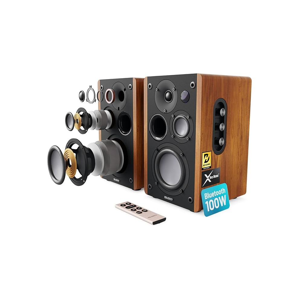 Bluetooth Bookshelf Speakers | Hifi Bluetooth Stereo | 100W Studio Monitors