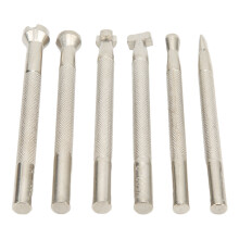 6 Stück Edelstahl Lederprägungswerkzeug-Set für Handwerk und Haushalt