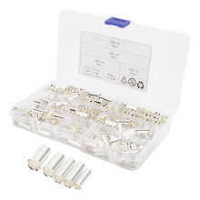 200 Stück Kupferdrahthülsen-Set, 2-8 AWG, Silberbeschichtet