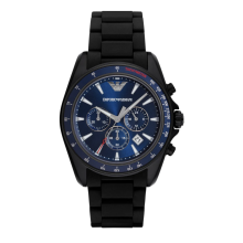 Emporio Armani AR6121 Sigma Chronograph Blue Silicone Mens Watch