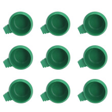 Grüner Papageienfutter- und Wasserschalen 25-teiliges Set, farmbereit & einfach zu installieren