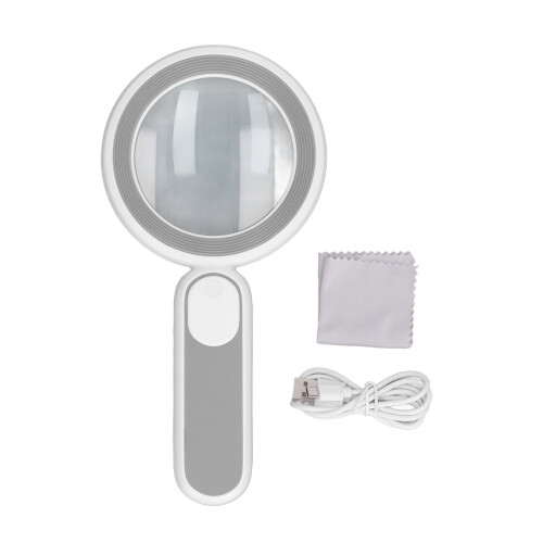 20X LED USB Handheld Lupe mit 85 mm Linse, 1200 mAh Akku 1