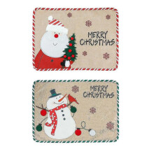 Wabjtam 2pcs Christmas Placemat Family Table Atmosphere Arrangement Supplies Decorations jjm