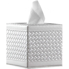 Tissue Box Cover Square Leather Napkin Holder Pumping Paper Case Dispenser, Modern Facial Tissu jjm