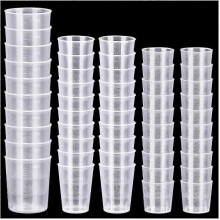 New products in 2023,50 Pcs Plastic Measuring Cups, Resin Mixing Cups, Epoxy Mixing Cups, Paint Mixing Cups, 30ml 50ml 100ml jjm