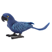 Realistisches Blauer Ara Vogelmodell PVC 10,2x4cm für Kinder & Dekoration