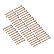 50 piezas de mecha de madera sólida con base de metal de 3.9 x 0.5 pulgadas