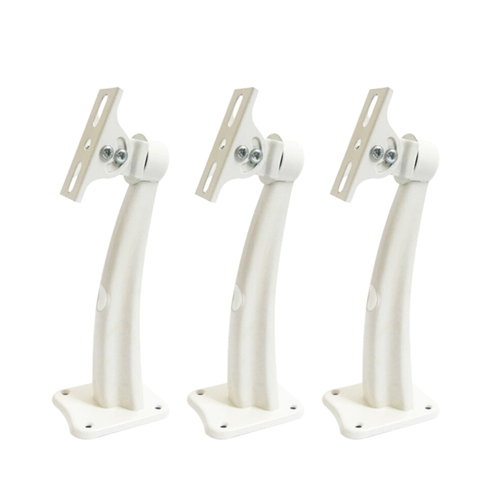 3Pcs Security Camera Wall Mount 360 Swivel Monitor Bracket White 3101667476638