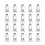 50 Pcs Buckle Clip Clips Suspender For Strap White 7