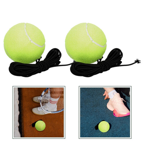 2pcs Soft Tennis Practice Balls Woolen Multi Colorful For 1