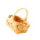 Khaki Bamboo Basket Handmade Woven Storage Snack Container 7