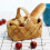 Khaki Bamboo Basket Handmade Woven Storage Snack Container 10