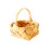 Khaki Bamboo Basket Handmade Woven Storage Snack Container 1